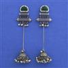 Oxidised Long Earring With Oxidised Plating