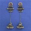 Oxidised Long Earring With Oxidised Plating