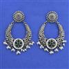 Oxidised Moti Earring With Oxidised Plating