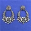 Oxidised Moti Earring With Oxidised Plating