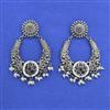 Oxidised Moti Earring With Oxidised Plating