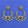 Oxidised Moti Earring With Oxidised Plating