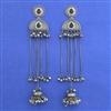 Oxidised Long Earring With Oxidised Plating