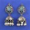 Oxidised Jhumki With Oxidised Plating