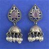 Oxidised Jhumki With Oxidised Plating