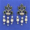 Oxidised Moti Earring With Oxidised Plating