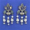 Oxidised Moti Earring With Oxidised Plating