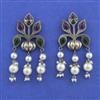 Oxidised Moti Earring With Oxidised Plating