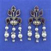 Oxidised Moti Earring With Oxidised Plating