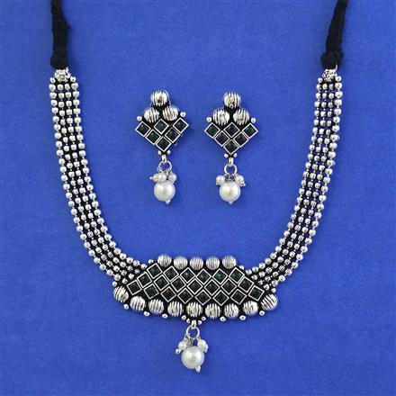 Oxidised Classic Necklace With Oxidised Plating