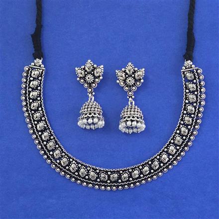 Oxidised Classic Necklace With Oxidised Plating
