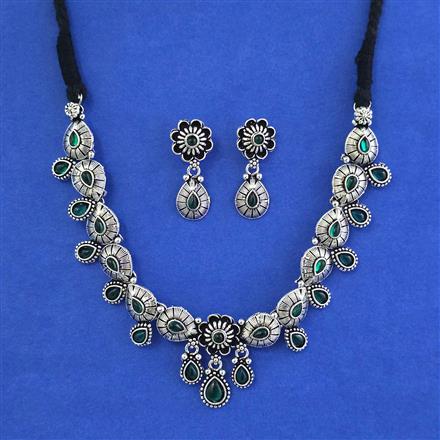 Oxidised Classic Necklace With Oxidised Plating