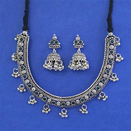 Oxidised Classic Necklace With Oxidised Plating