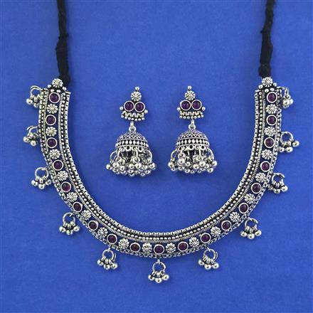 Oxidised Classic Necklace With Oxidised Plating