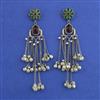 Oxidised Long Earring With Oxidised Plating
