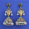 Oxidised Classic Earring With 2 Tone Plating