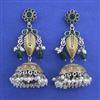 Oxidised Classic Earring With 2 Tone Plating