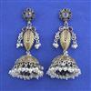 Oxidised Classic Earring With 2 Tone Plating