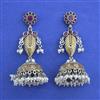 Oxidised Classic Earring With 2 Tone Plating