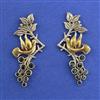 Oxidised Classic Earring With 2 Tone Plating