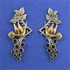 Oxidised Classic Earring With 2 Tone Plating