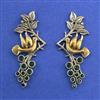 Oxidised Classic Earring With 2 Tone Plating