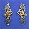 Oxidised Classic Earring With 2 Tone Plating