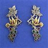 Oxidised Classic Earring With 2 Tone Plating