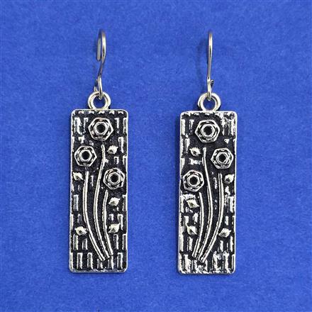 Oxidised Classic Earring With Oxidised Plating