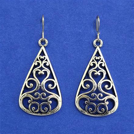 Oxidised Classic Earring With Oxidised Plating
