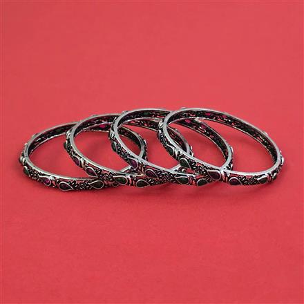 Oxidised Classic Bangles With Oxidised Plating