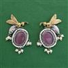 Oxidised Classic Earring With 2 Tone Plating