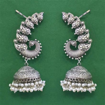 Oxidised Earcuff With Oxidised Plating