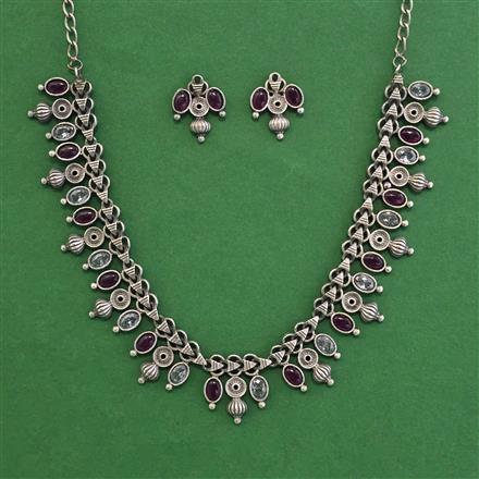 Oxidised Classic Necklace With Oxidised Plating