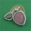 Oxidised Adjustable Ring With 2 Tone Plating
