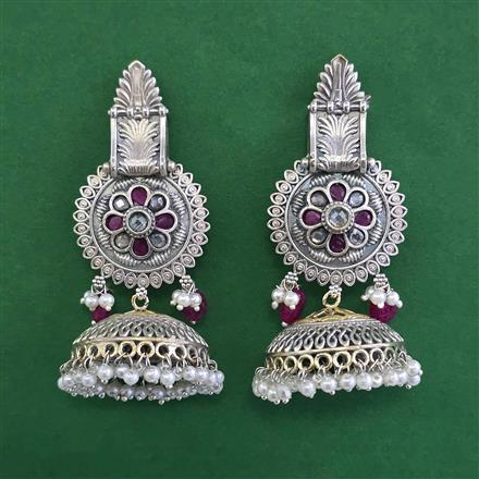 Oxidised Jhumki With 2 Tone Plating