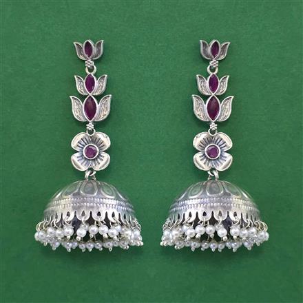Oxidised Long Earring With Oxidised Plating