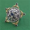 Oxidised Adjustable Ring With 2 Tone Plating