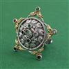 Oxidised Adjustable Ring With 2 Tone Plating