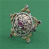 Oxidised Adjustable Ring With 2 Tone Plating
