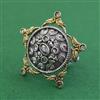 Oxidised Adjustable Ring With 2 Tone Plating