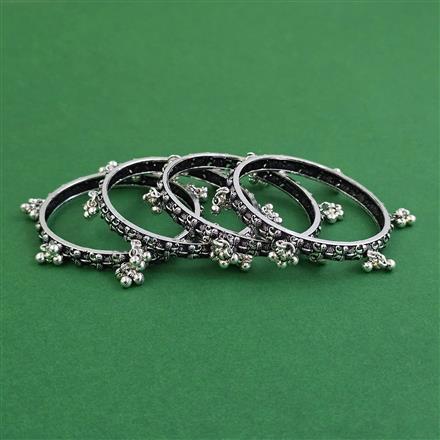 Oxidised Kashmiri Bangles With Oxidised Plating