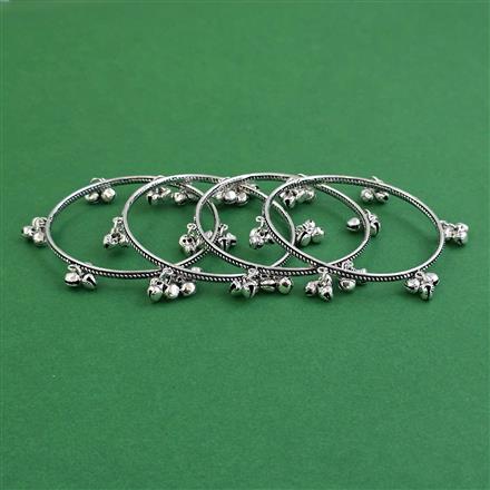 Oxidised Kashmiri Bangles With Oxidised Plating