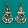 Oxidised Classic Earring With 2 Tone Plating