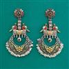 Oxidised Classic Earring With 2 Tone Plating