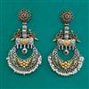 Oxidised Classic Earring With 2 Tone Plating