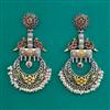 Oxidised Classic Earring With 2 Tone Plating