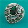 Adjustable Ring With Oxidised Plating