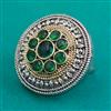 Oxidised Adjustable Ring With 2 Tone Plating