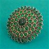 Oxidised Adjustable Ring With 2 Tone Plating